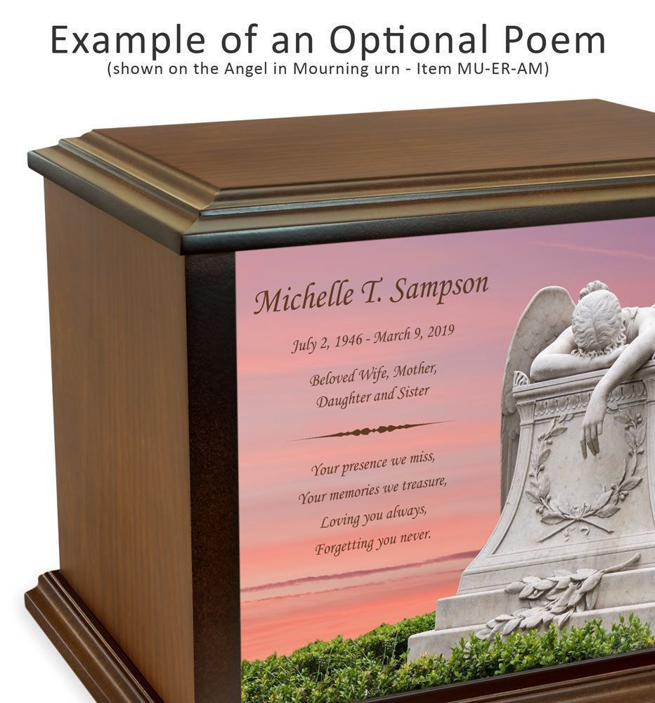 Dahlia Eternal Reflections Wood Cremation Urn